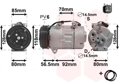 VAN WEZEL Компрессор, кондиционер 1800K394